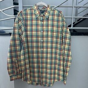 Polo by Ralph Lauren Red and Green Casual Button Down Shirt